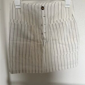 HYFVE Cream and Black Striped Skirt